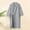 Gray, variant on Fewfanhot Mens & Womens Robe Plush Fleece Cardigen V-Neck Long Robe Knee-Length Waist Tie Solid Color Bathrobe with Pockets