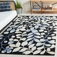 thumbnail image 2 of SAFAVIEH Jardin Quinton Leaves Area Rug, Black/Ivory, 8' x 10', 2 of 7
