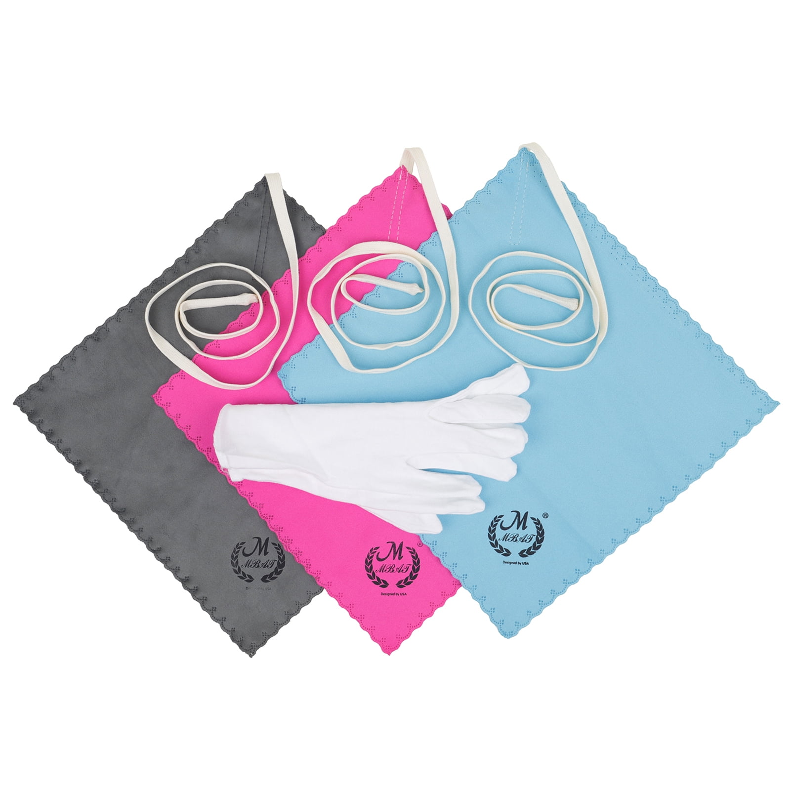 ammoon MMBAT 3 Pack Sax Saxophone Cleaning Cloth Pull To Wind