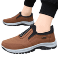 thumbnail image 2 of GrmtClth Arch Support Slip On Loafers for Men Wear Resistant Suede Upper Non Slip Rugged Sole Outdoor Trekking Comfort Walking Shoes Coffee (US/10.5), 2 of 6