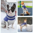 thumbnail image 2 of Winter Dog Coats, Fleece Dog Vest with Harness Built in, Dog Cold Weather Snowsuit, Dog Winter Puffer Jacket Windproof (Blue) - M, 2 of 6