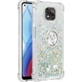 thumbnail image 3 of case for Motorola Moto G Power 2021 Case,Creativity Clear Quicksand Glitter Flowing Liquid Floating Soft TPU Case w/Stand Bling Diamond Sparkle Phone Cover for Motorola Moto G Power 2021  Silver, 3 of 7