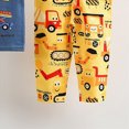 thumbnail image 6 of NOLDARES Newborn Baby Boy Outfits 2 Pieces Cotton Crewneck Short Sleeve Top Tee Print Casual Cargo Shorts Truck Clothes(Dark Blue,5-6 Y), 6 of 7