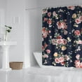 thumbnail image 3 of Country Rustic Rose Bloom Curtain – Artistic Botanical Watercolor Design for Cozy Bathroom Ambience, 3 of 5