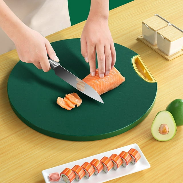 Kitchen Cutting Board under $5! Yannianjz Kitchen Cutting Board,Circular Cutting Board,Vertical Storage Cutting Board,Non Slip Chopping Board,Kitchen Prep Board,Easy Clean Cutting Board,Space Saving