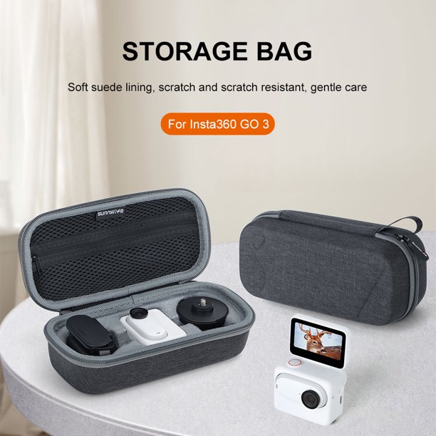 Estuche portátil Cámara de acción Accesorios Organizador Bolsa de transporte para Insta360 GO 3