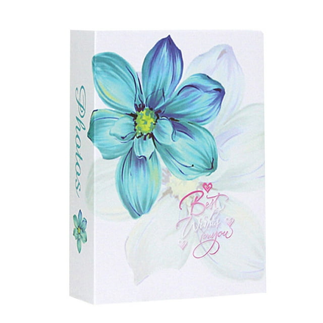 MasteelfCA 4D Photo Album Insert Page Photo Storage Album Beautiful Photo Album for Girl (Blue)