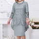 thumbnail image 1 of Puntoco Vestido de noche de talla grande para mujer, conjunto de dos piezas con bordado de encaje, vestido ajustado con temperamento Puntoco Puntoco-4372, 1 of 5