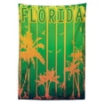 thumbnail image 3 of Ambesonne Florida Tablecloth Rectangular Table Cover, Beach Trees Green Old, 60"x90", Lime Green Fern Green, 3 of 4
