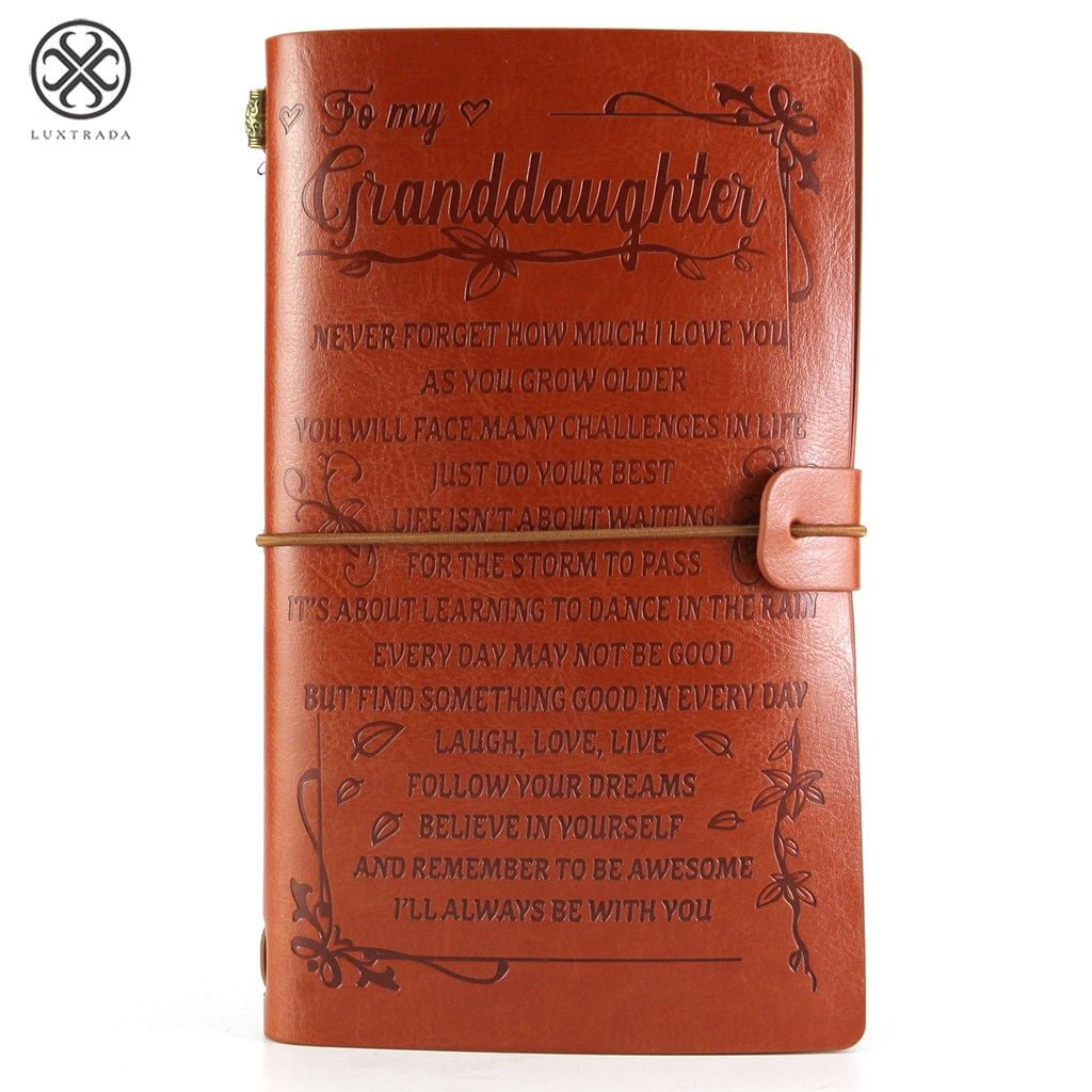 6 Types To My Daughter From Dad Mom Engraved Leather Journal Notebook Diary Gift 