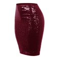 thumbnail image 5 of Women'S Solid Color Sequins Fashion High Waist Slim Casual Half Body Skirt Long Pencil Skirts for Women Western Skirts for Women Tennis Skirt with Shorts Ruched Skirt Poodle Skirt Full Bed Skirts High, 5 of 6