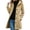 Yellow, variant on Rutainlusire Ladies Long Hooded Coat, Button Down Wool Blend Jacket with Pockets, Relaxed Fit Warm Overcoat for Fall Winter Outings