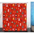 thumbnail image 4 of Christmas Shower Curtain, Happy Christmas Companions Santa Claus Snowman Reindeer and Elf Christmas Polyester Fabric Bathroom Shower Curtain 72X72 Inch, 4 of 6