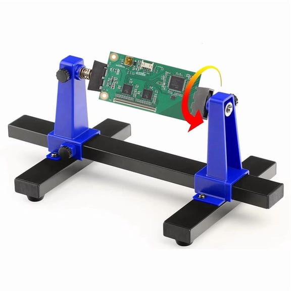 Adjustable PCB Board Holder Tool 360°Rotation Printed Circuit Board Soldering Stand Clamp Electronic Maintenance Fixture,1 x Adjustable PCB Board Holder Tool,As Shown