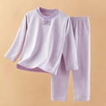 thumbnail image 2 of Birdeem Children's Homewear Set, Winter, Solid Color, Thick Warm Fleece, Two-Piece for Kids, Kids Fleece Pants, 2 of 7