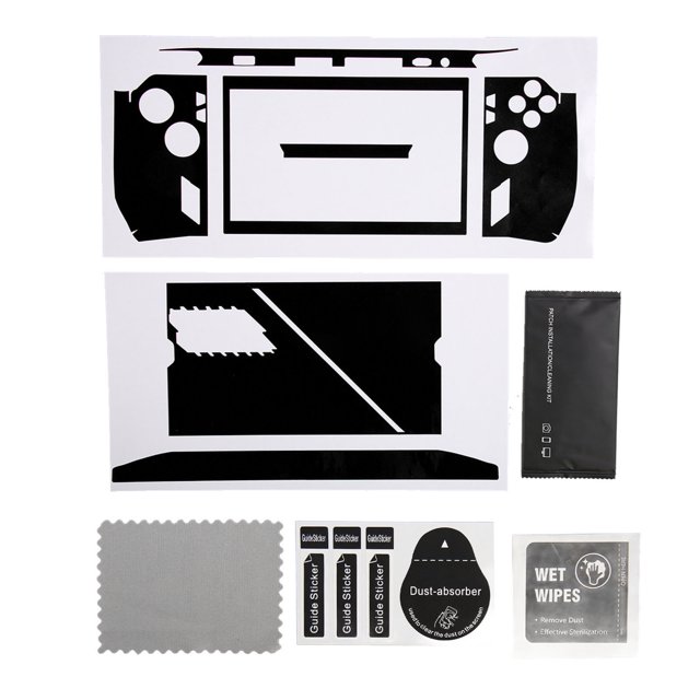 Pegatina de piel para consola de juegos portátil, juego completo de pegatinas protectoras suaves, accesorios protectores para juegos para ASUS ROG ALLY Carbon Black