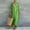 Green, variant on NTACZA Women Dresses Maxi Cotton Lien Shirt Dress 3/4 Sleeve Collared Color Blocks Back Button Casual Vacation Beach Black L