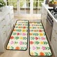 thumbnail image 4 of Kitchen Rugs Sets Of 2,Pioneer Flower Floral Print Pattern Anti Fatigue Kitchen Mat Rugs Non Slip Washable,Decorative Kitchen Floor Mats for Kitchen,Sink,Laundry,17"x47"+17"x47", 4 of 5