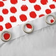thumbnail image 5 of Feelyou Simple Polka Dot Black Out Curtains, Chic Brush Artwork Curtains Pack of 2 (42x63 Each), White Red Cartoon Bedroom Curtains, Curtains and Drapes Decor, 5 of 7