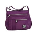 thumbnail image 5 of Nylon Handbag Casual Tote Bag Adjustable Strap Womens Shoulder Bag Pouch Violets, 5 of 9
