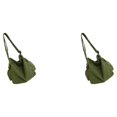 thumbnail image 4 of Qarigey Bolso vagabundo de lona multifunción duradero para mujeres y hombres estilo Vintage para el trabajo en la playa Verde 2piezas, 4 of 4