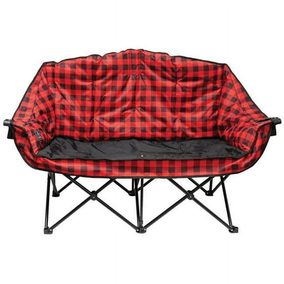 Kuma Gear Bear Double Camping Chair, 600D Polyester, Red Plaid