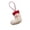 Red, variant on Stocking & Snowflake Felt Christmas Ornament, Contrast Cuff, Hanging Loop, Rustic Tree, Mantel & Garland Holiday Decoration, Ivory & Red