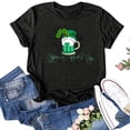 thumbnail image 3 of Tejiojio Essentials Short Sleeve Clearance Lady's Summer T-Shirt Women Casual St. Patrick's Day Printed Cotton Tops Tees, 3 of 6