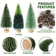 thumbnail image 4 of Ayieyill 35Pcs Mini Christmas Trees Bottle Brush Trees with Pine Cone Snow Powder, Christmas Village Sets, 4 of 6