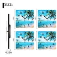 thumbnail image 3 of Square Wall Clock,Beautiful Beach With Palm Trees And Blue Sky (2),Silent Non-Ticking Wall Clock Decor for Home Office Kitchen Living Room Bedroom(12inch), 3 of 4