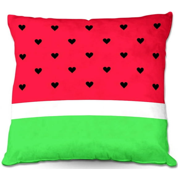 DiaNoche Designs Throw Pillows from Artist Organic Saturation - I Love Watermelon