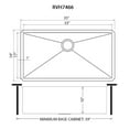 thumbnail image 6 of Ruvati 35-inch Undermount 16 Gauge Kitchen Sink Single Bowl, 6 of 10