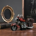 thumbnail image 4 of HengDidi Vintage Style Metal Motorcycle Model Decor - Exquisite Handcrafted Desktop Sculpture for Bedroom or Office Decoration - Antique Finish Collectible Figurine in Brown, 4 of 7