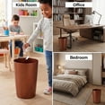 thumbnail image 6 of HOLDN’ STORAGE Small Trash Can with Open Top for Compact and Tight Spaces – 1.58 gal Capacity, Copper, 6 of 8
