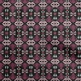 thumbnail image 1 of oneOone Silk Tabby Black Fabric Asian Ikat Sewing Material Print Fabric By The Yard 42 Inch Wide, 1 of 4