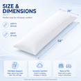 thumbnail image 4 of Yalamila Memory Foam Body Pillow Insert for Adults, Full Length Firm Pillow for Side Sleepers, Breathable Long Bed Pillow, 20x54 in, White, 4 of 6