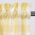 thumbnail image 2 of GlowSol Cafe Curtains 45 inches Length Buffalo Plaid Farmhouse Rod Pocket Half Window Curtains for Kitchen Living Room, Yellow, 2 Panels, 2 of 7