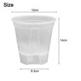 thumbnail image 2 of pot de Fleurs avec Fonction de drainage pour Intérieur et Extérieur (Transparent/blanc), 2 of 8