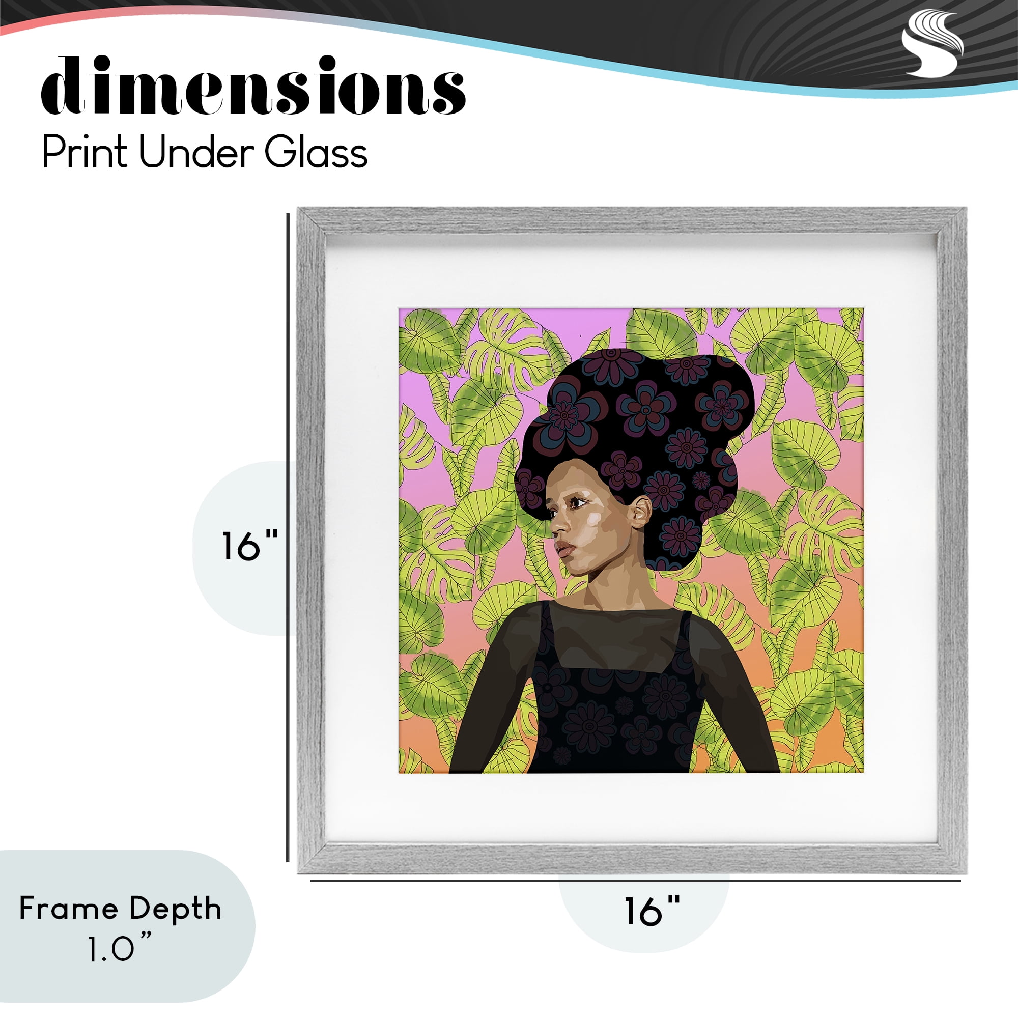 Stupell Industries Whispers Of Bloom Gray Framed Print Under Glass, design by Lynnda Rakos