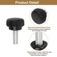 thumbnail image 4 of Unique Bargains 8Pack Rond Moleté Vis à Pouce, M8x20mm en Acier au Carbone Zingué Filetage Vis de Serrage Bouton de Serrage Vis, Noir, 4 of 5