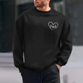 thumbnail image 2 of YOIAVAIOY Valentines Sweatshirts for Men Y2k Valentine's Heart Love Print Pullover Long Sleeve Gift Tops Black L, 2 of 9