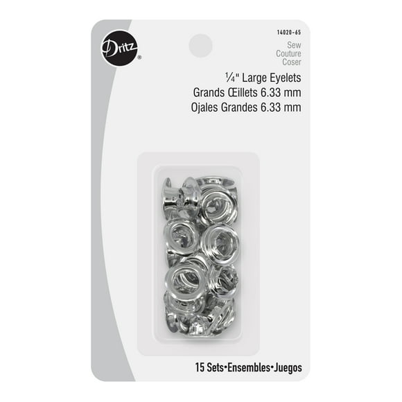 Dritz 1.4" Large Eyelets, 15 Count
