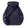 thumbnail image 5 of GrmtClth Mens Half Zip Hooded Sweatshirt Classic Plain Tone 1/4 Zip Front Hoodie Long Sleeve Deep Side Pocket Fall Winter Casual Tops Navy 2XL, 5 of 5