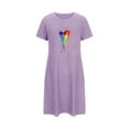 thumbnail image 5 of Royisotas Womens Nightgowns Summer Plus Size Pajamas Purple Short Comfortable Short Sleeve Solid Color Sleepwear for Ladies, 5 of 5