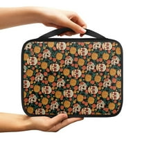 ZUXONGSY Sugar Skull Floral Print Bible Cover for Women Men Bible Case Church Bag Zippered Bible Bag Bible Carrying Case Bible Protective with Handle Lightweight Bible Study Supply for Daily Use