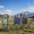 thumbnail image 2 of 2-Pack Foldable Camping Chairs with Cup Holder, 300LB Lawn Portable Folding Chairs for Adults, Lightweight Outdoor Beach Chairs with Carry Bag for Camp, Fishing, Sports (Navy), 2 of 7