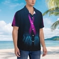 thumbnail image 5 of Bixox Men's Hawaiian Shirts Men's Two Human Hands are Holds Pink Ribbon Awareness Print Short-Sleeve Shirt-Large, 5 of 8