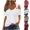 White, variant on Jsaierl Cold Shoulder Tops for Women 2025 Casual Summer Eyelet Tunic Shirts Short Sleeve V Neck Boho Blouses
