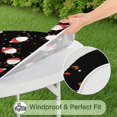 thumbnail image 5 of Black Christmas Santa Pattern Round Fitted Tablecloth with Elastic Edge,Dining Table Cover Waterproof,Outdoor Round Tablecloth for Camping,Dining,Indoor and Outdoor, 5 of 7