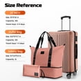 thumbnail image 3 of COBIZI 3 Piece Carry on Luggage Sets Hardside 20'' Carry on Suitcase with Spinner Wheels&TSA Lock,Lightweight 3 Piece Luggage Sets(Light Pink), 3 of 8